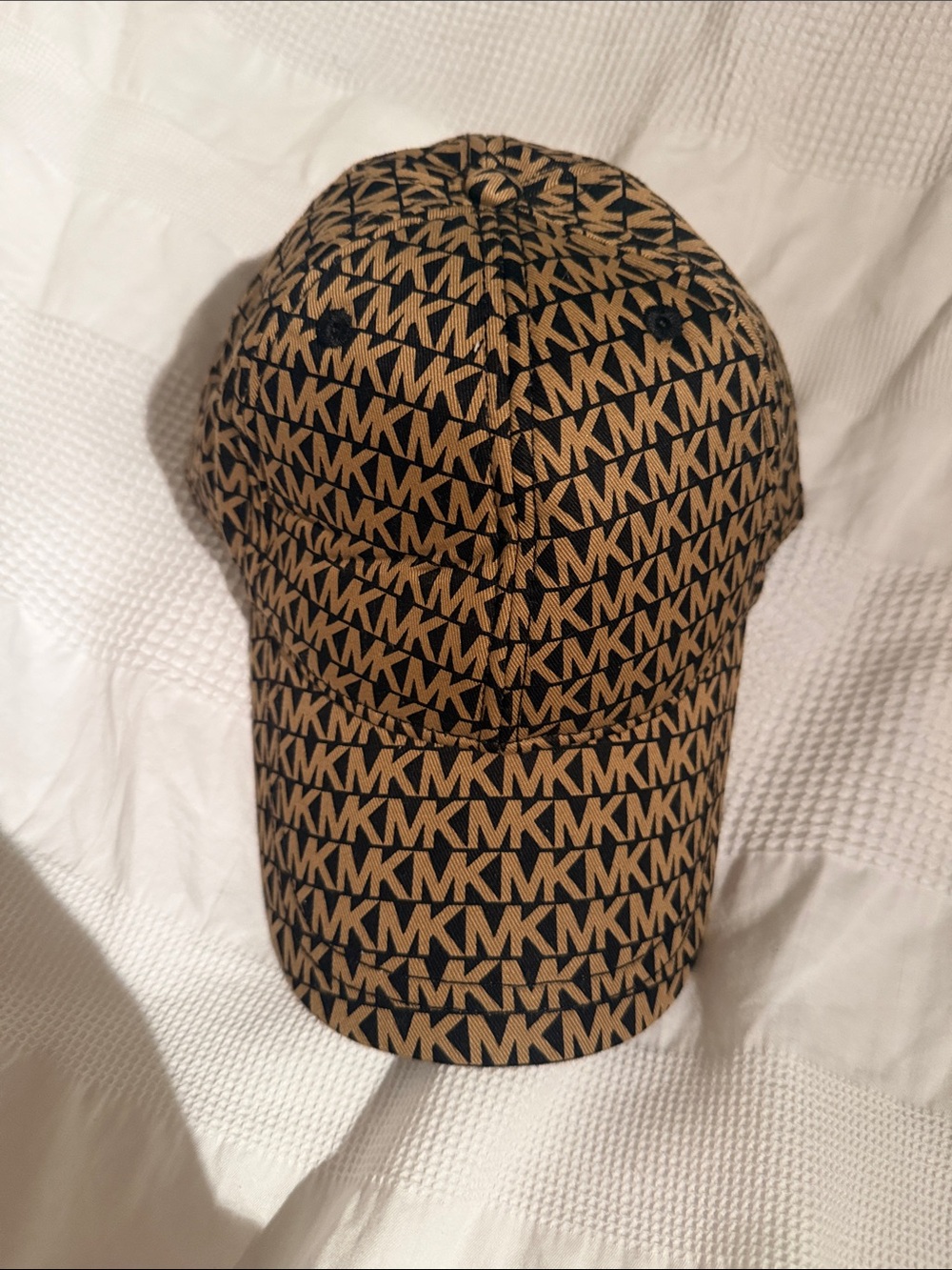 Michael Kors Black and Brown MK Logo Cap